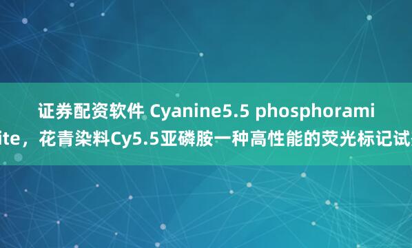 证券配资软件 Cyanine5.5 phosphoramidite，花青染料Cy5.5亚磷胺一种高性能的荧光标记试剂