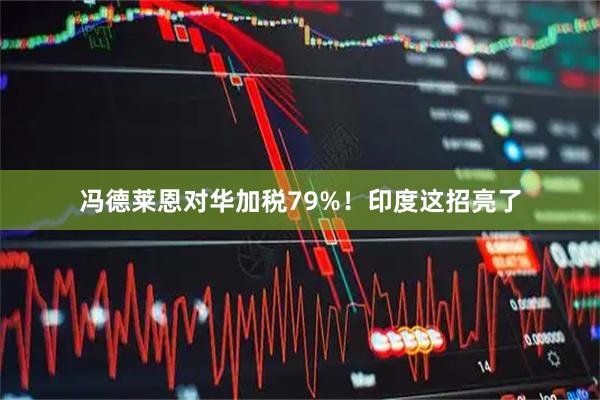 冯德莱恩对华加税79%！印度这招亮了